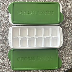 Green and White Ice Cube Tray